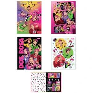 Caderno Brochurao Capa Dura Dos Rosa 80fls.