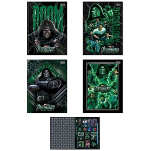 Caderno Brochurao Capa Dura Vingadores Doutor Destino 80fls