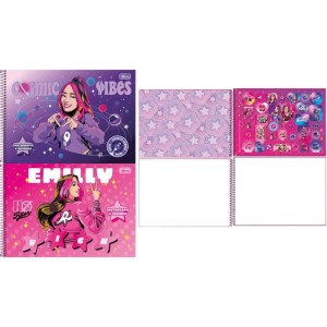 Caderno Desenho Univ Capa Dura Dos Rosa 80fls. Espiral