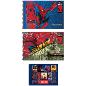 Caderno Desenho Univ Capa Dura Spider Man 80fls. Espiral