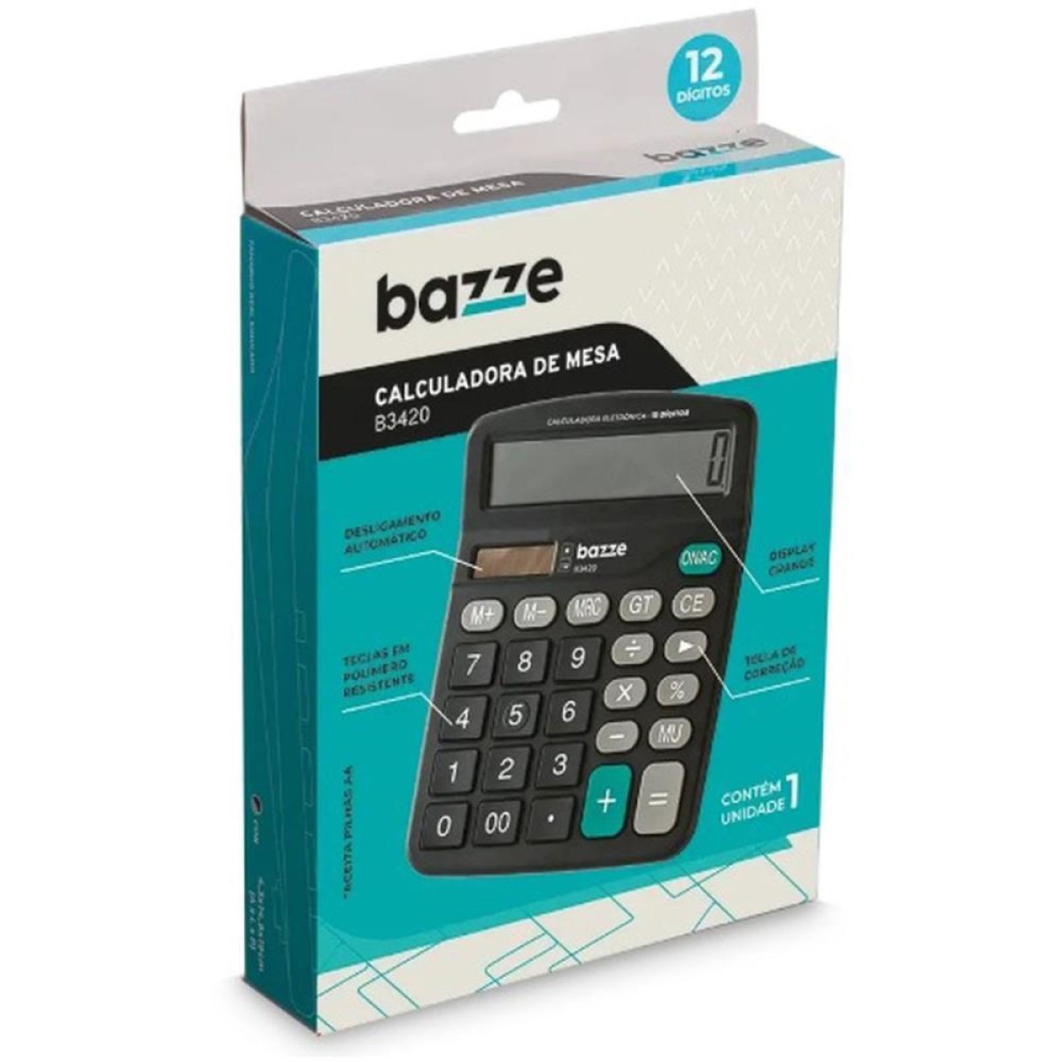 Calculadora De Mesa 12dig. Bazze B3420 Preta