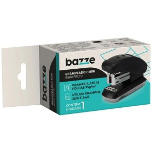 Grampeador Plastico Bazze Mini B5101 Preta 18fls