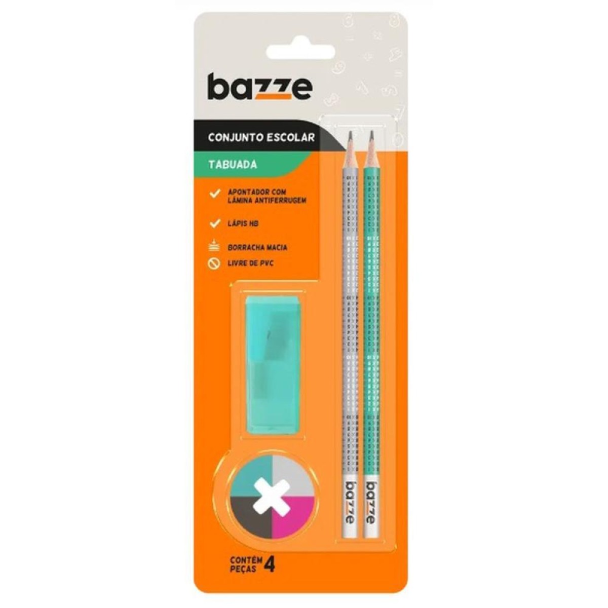 Kit Escolar Bazze Tabuada 2lap+1apont+1borrac