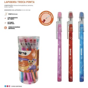Lapiseira Bazze Estampada C/borracha 1.6mm