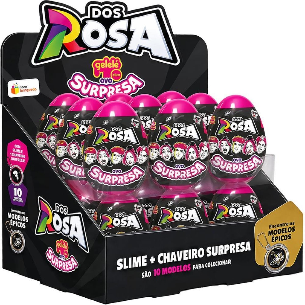 Slime Ovo Surpresa Dos Rosa 60g (s)