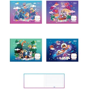Caderno Caligrafia Capa Dura Spice Kids 40f Broch Masc/fem Horiz