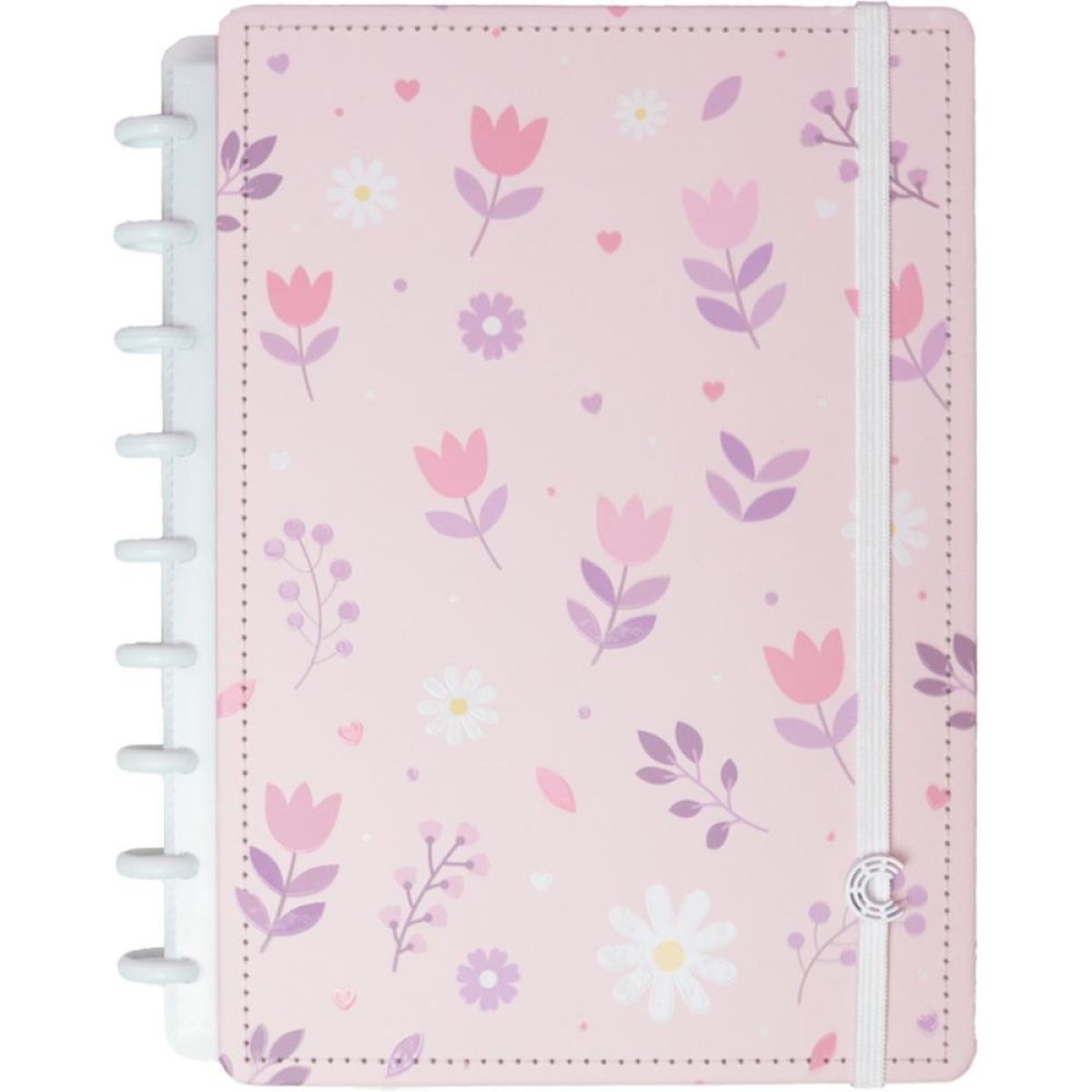 Caderno Inteligente Medio Floral Kiss 80fls. 190x255mm