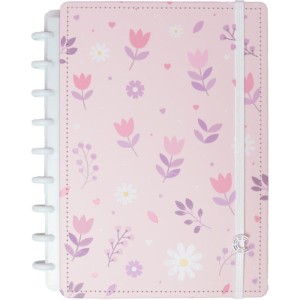 Caderno Inteligente Medio Floral Kiss 80fls. 190x255mm