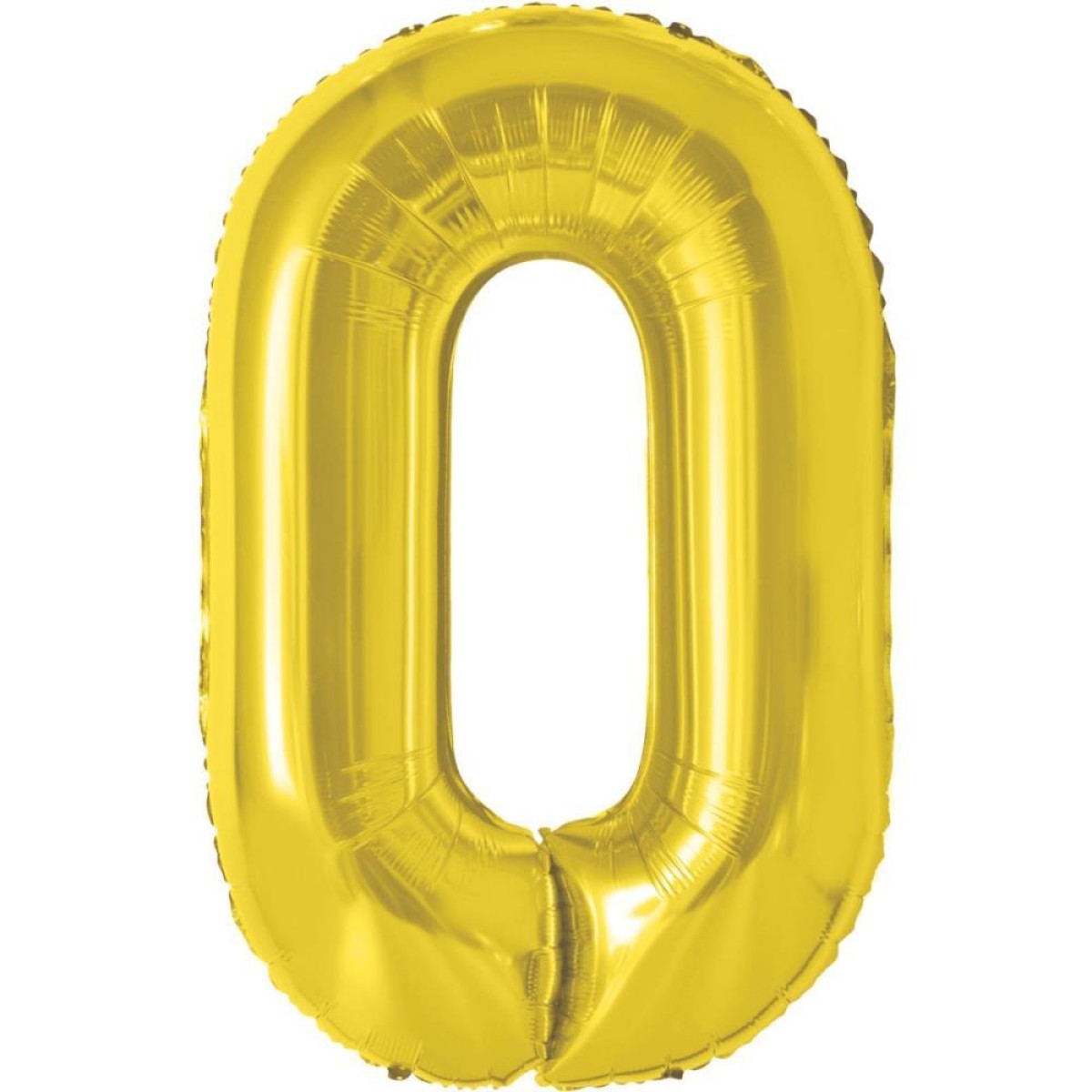 Balao Metalizado Numero 0 Dourado 70cm.
