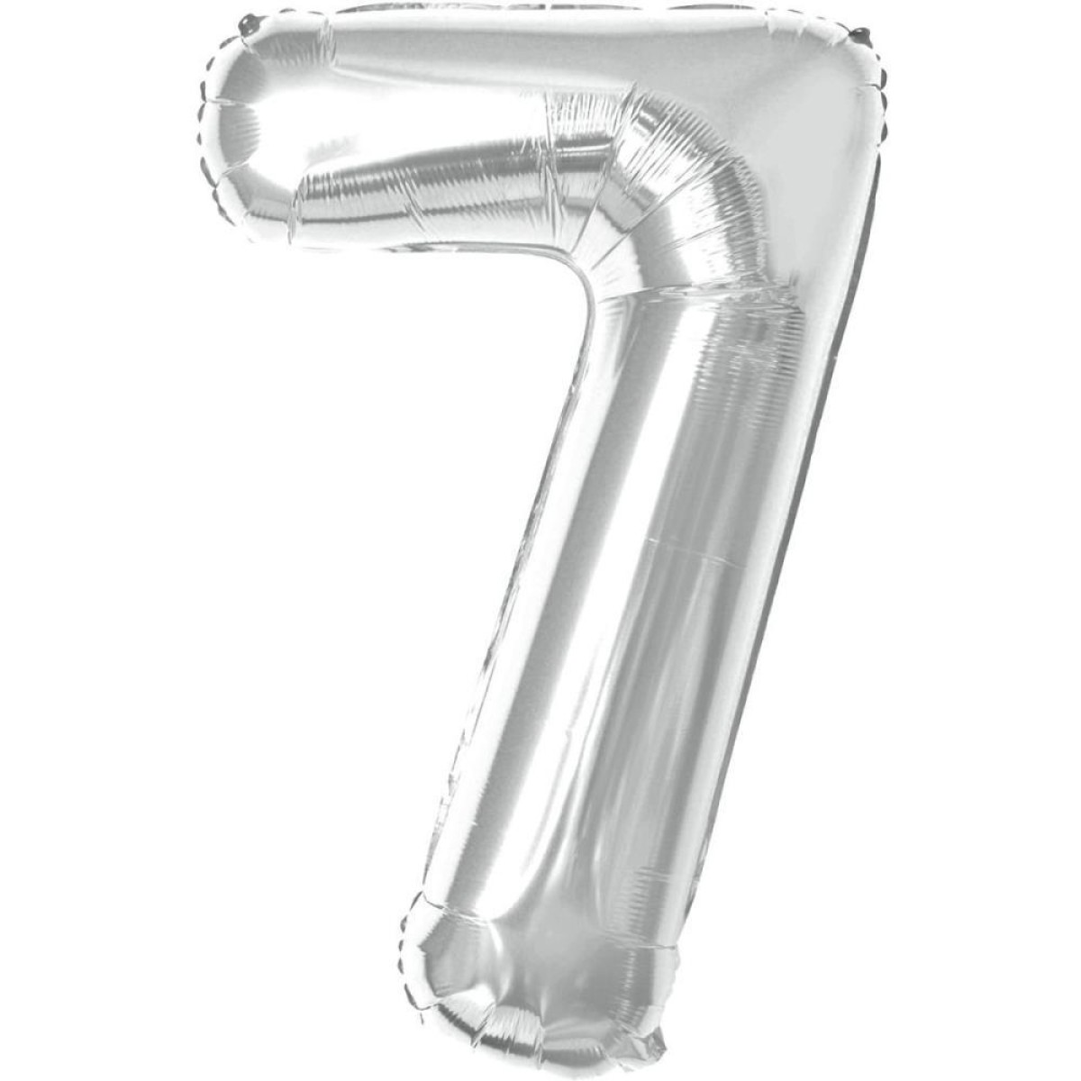 Balao Metalizado Numero 7 Prata 70cm.