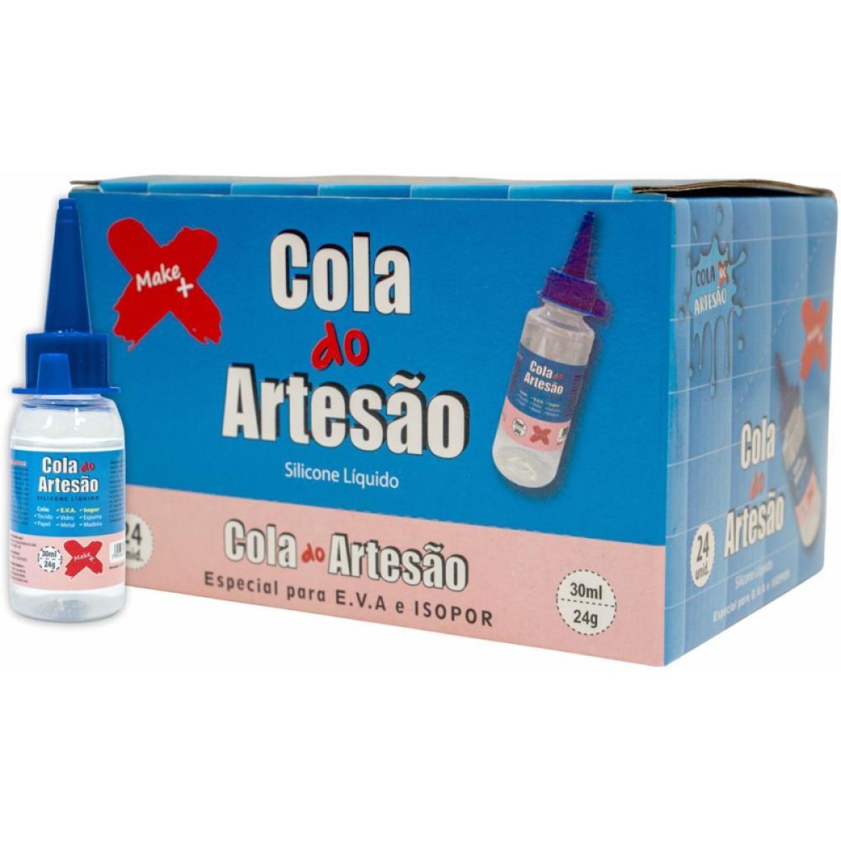 Cola Para Artesanato Artesao Silicone Liquido 30ml