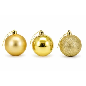 Artigo Para Decoracao Natal Bola 10cm Fosca/metal/gliter O