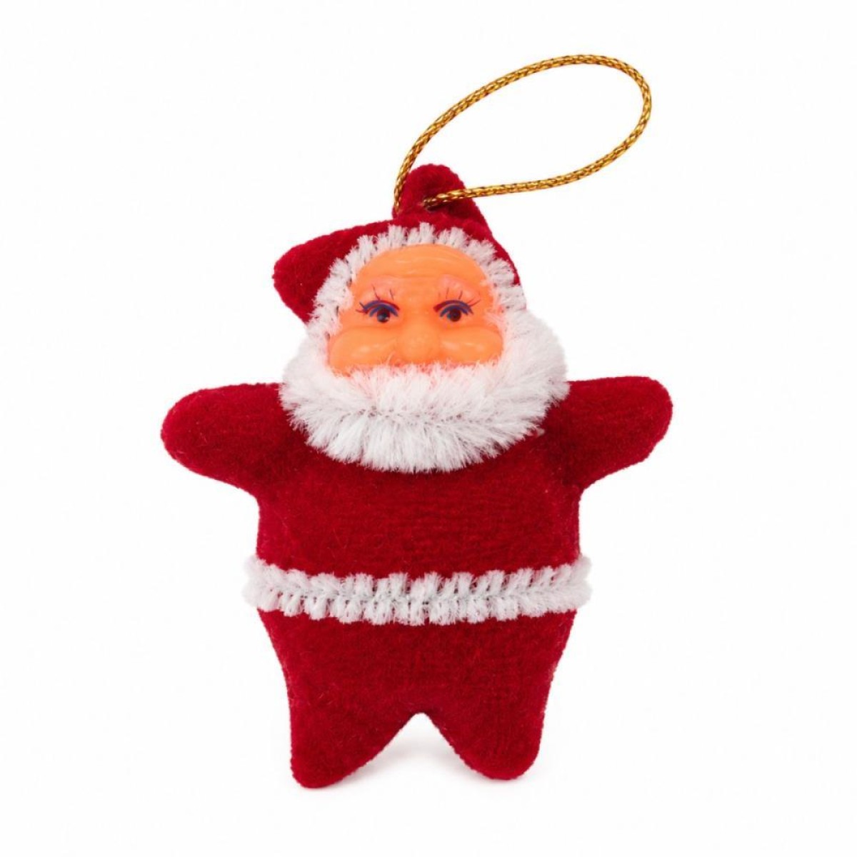 Artigo Para Decoracao Natal Enfeite Papai Noel 5cm 3pc Vermelho