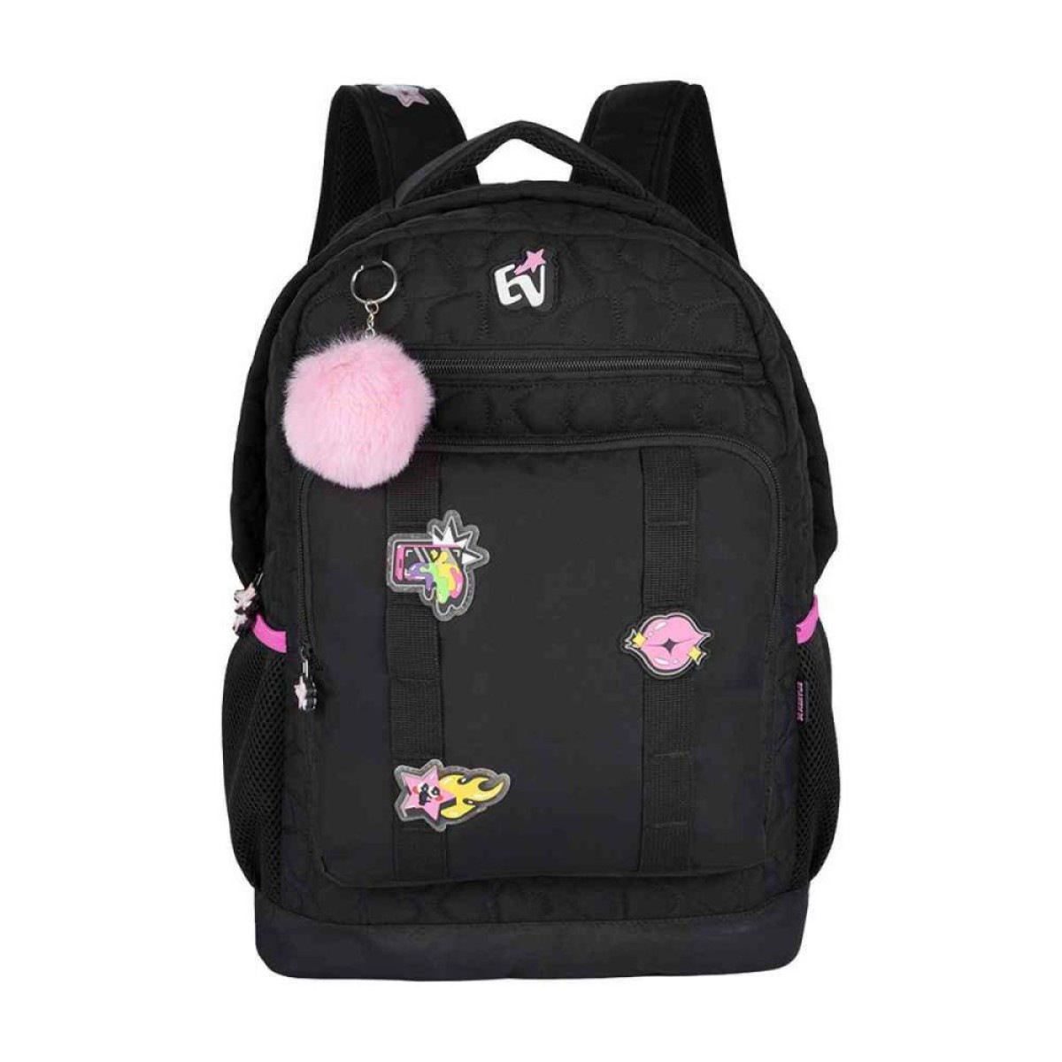 Mochila Emilly Vick College Coracao Preto