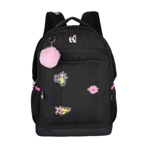 Mochila Emilly Vick College Coracao Preto
