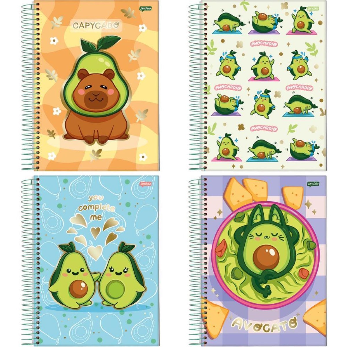 Caderno 01x1 Capa Dura Avocado 80fls.