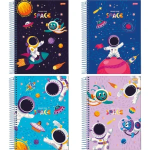 Caderno 01x1 Capa Dura Galaxy Club Space 80fls.