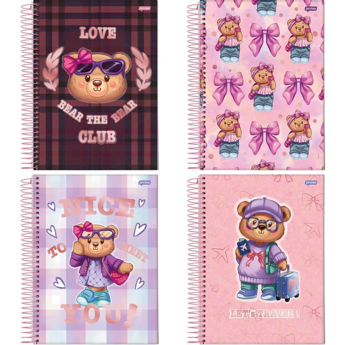 Caderno 10x1 Capa Dura Bear The Bear 160fls.