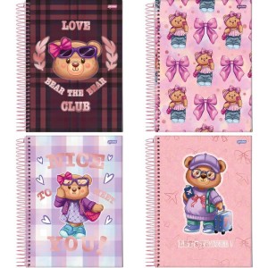 Caderno 10x1 Capa Dura Bear The Bear 160fls.