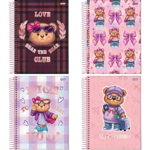 Caderno 10x1 Capa Dura Bear The Bear 160fls.