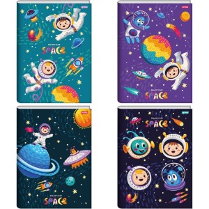 Caderno Brochura 1/4 Capa Dura Galaxy Club Space 80fls.