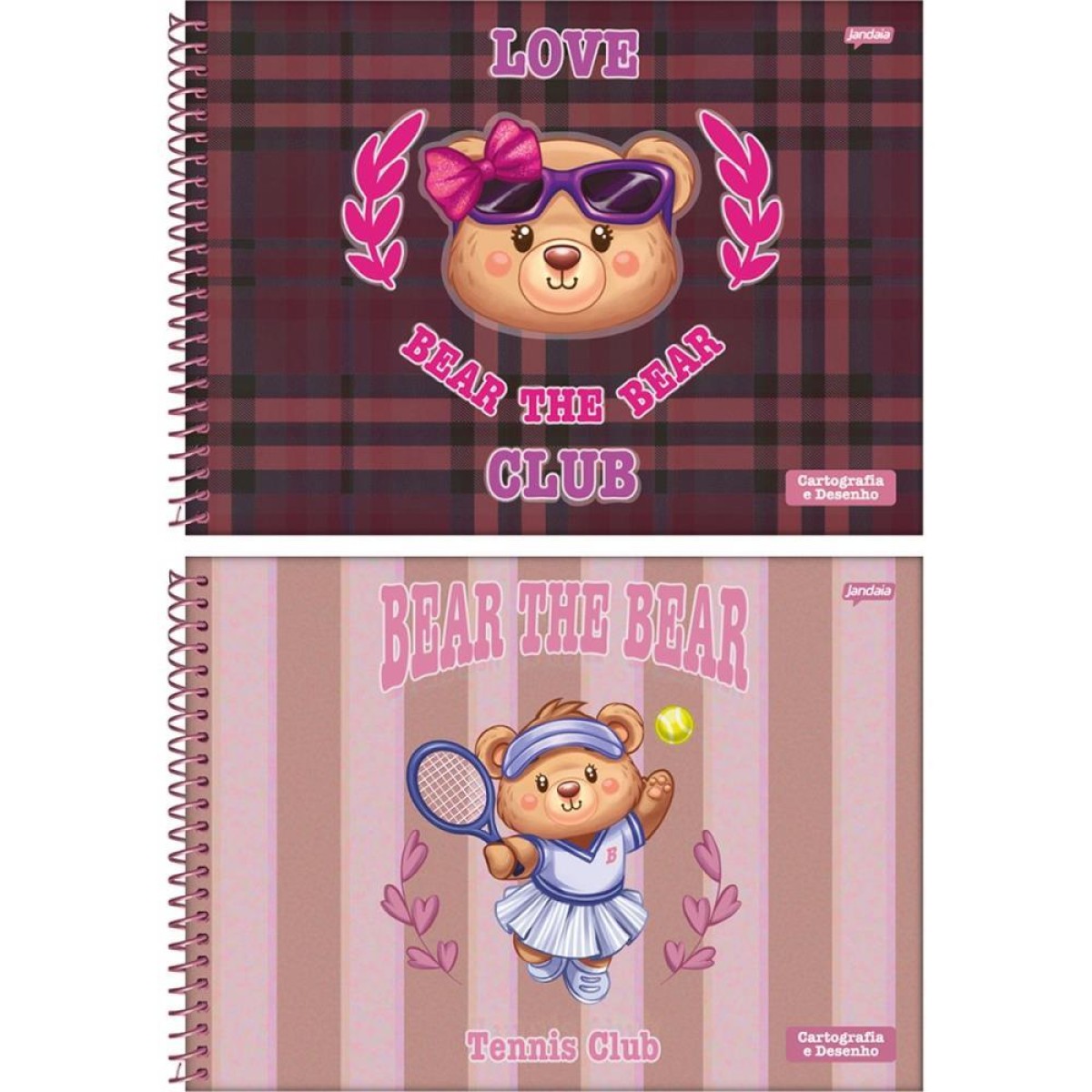 Caderno Desenho Univ Capa Dura Bear The Bear Espiral 80fls.