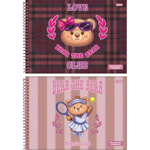 Caderno Desenho Univ Capa Dura Bear The Bear Espiral 80fls.