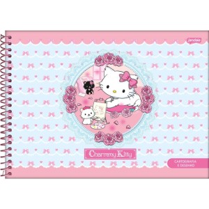Caderno Desenho Univ Capa Dura Charmmy Kitty Espiral 80fls.