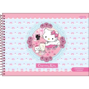 Caderno Desenho Univ Capa Dura Charmmy Kitty Espiral 80fls.