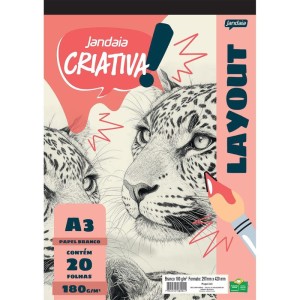 Bloco Para Educacao Artistica Folhas Layout 180g A3 Flex 20fls