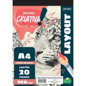 Bloco Para Educacao Artistica Folhas Layout 180g A4 Flex 20fls