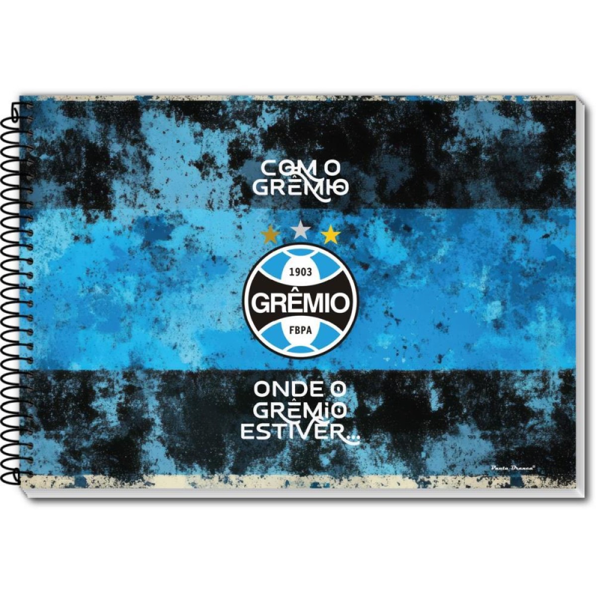 Caderno Desenho Univ Capa Dura Gremio 96fls Espiral