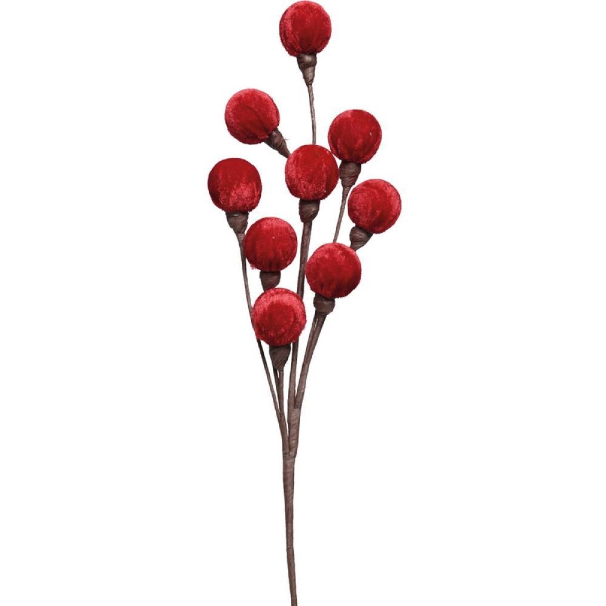 Artigo Para Decoracao Natal Enfeite Galho Medio Vm/marrom 45cm