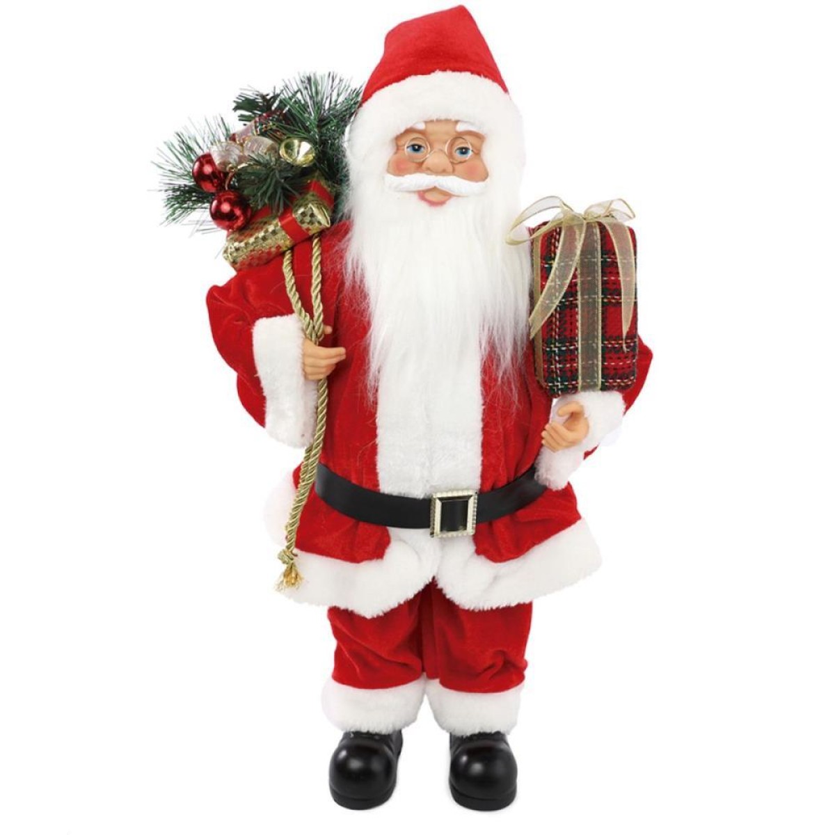 Artigo Para Decoracao Natal Papai Noel Em Pe Vm 45cm