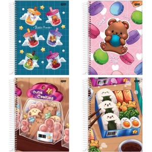 Caderno 01x1 Capa Dura Mochi 80fls.