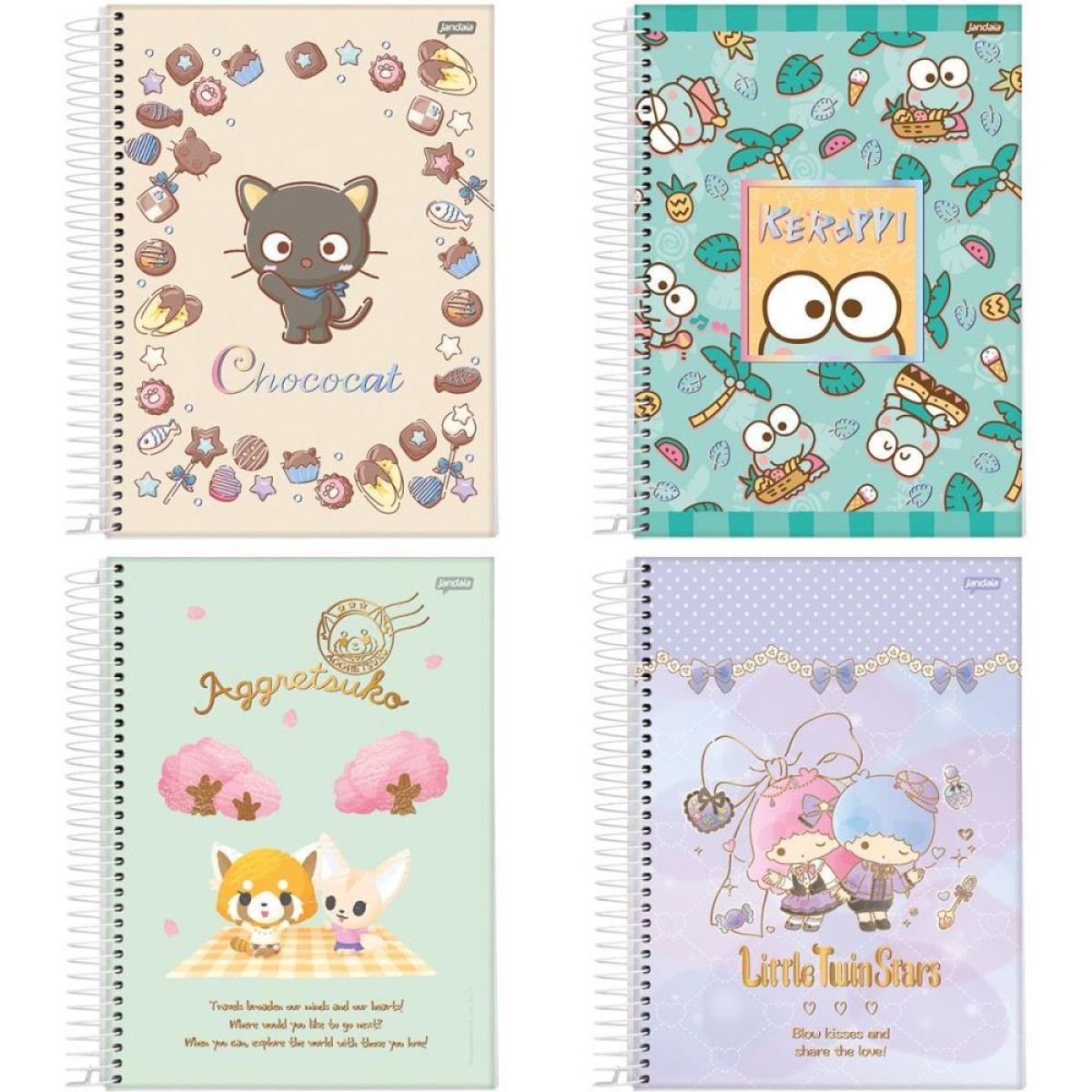 Caderno 01x1 Capa Dura Sanrio Friends 80fls.