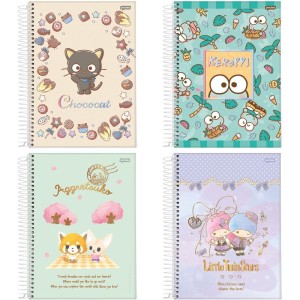 Caderno 01x1 Capa Dura Sanrio Friends 80fls.