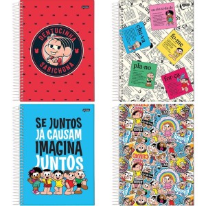 Caderno 01x1 Capa Dura Turma Da Monica 80fls.
