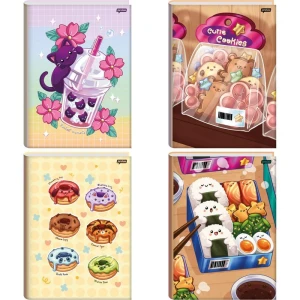 Caderno Brochurao Capa Dura Mochi 80fls.