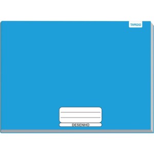 Caderno Desenho Univ Capa Dura Azul Liso 80fls Brochurao