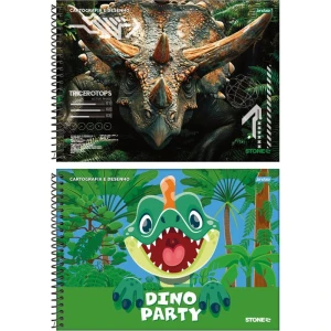 Caderno Desenho Univ Capa Dura Stone Cd Espiral 80fls.