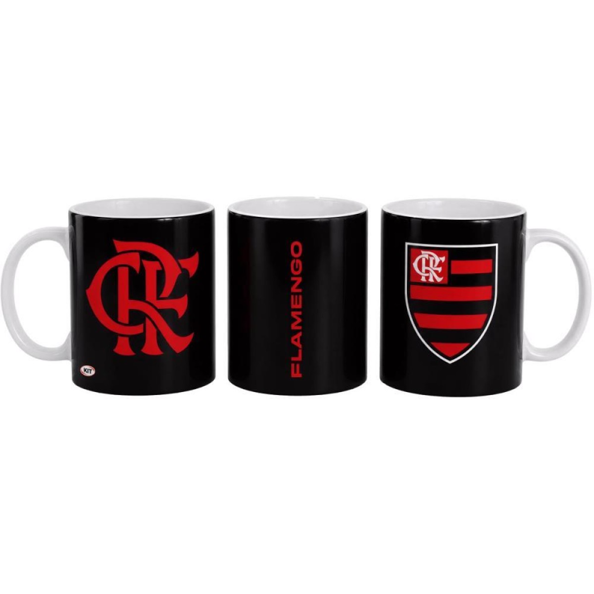 Caneca Decorada Flamengo Porcelana 300ml