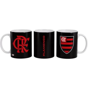 Caneca Decorada Flamengo Porcelana 300ml