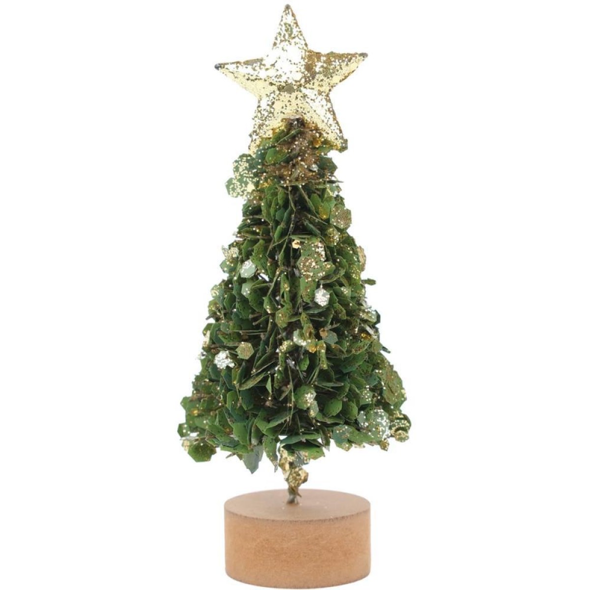 Artigo Para Decoracao Natal Arvore Mini Vd/ouro 22cm