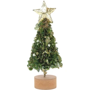 Artigo Para Decoracao Natal Arvore Mini Vd/ouro 22cm