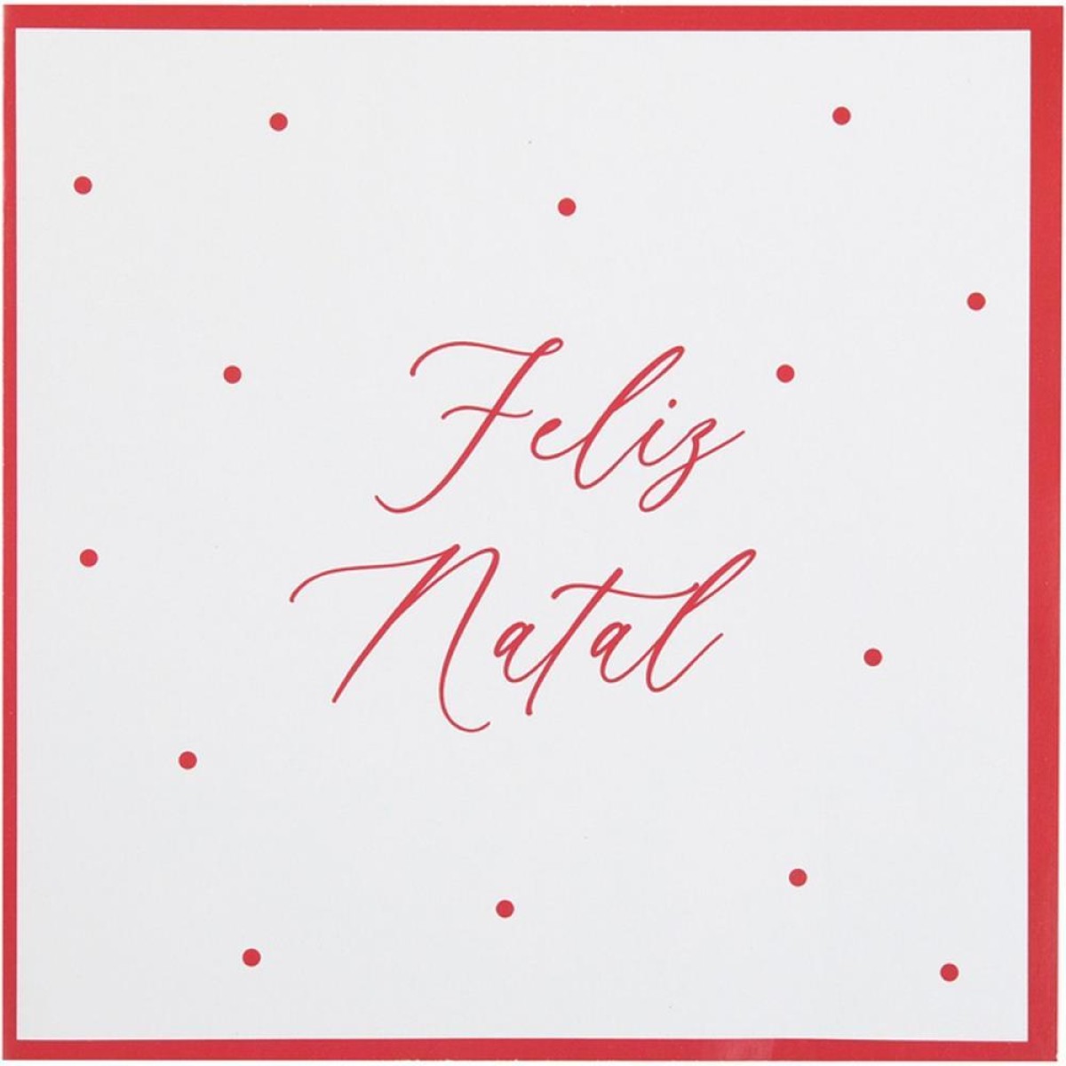 Artigo Para Decoracao Natal Guardanapo Feliz Natal Poa 33cm 20fls