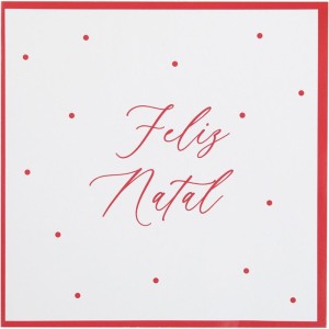 Artigo Para Decoracao Natal Guardanapo Feliz Natal Poa 33cm 20fls