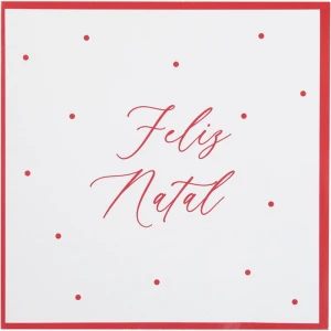 Artigo Para Decoracao Natal Guardanapo Feliz Natal Poa 33cm 20fls