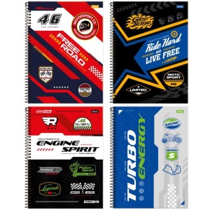 Caderno 01x1 Capa Dura Roadclub 80fls