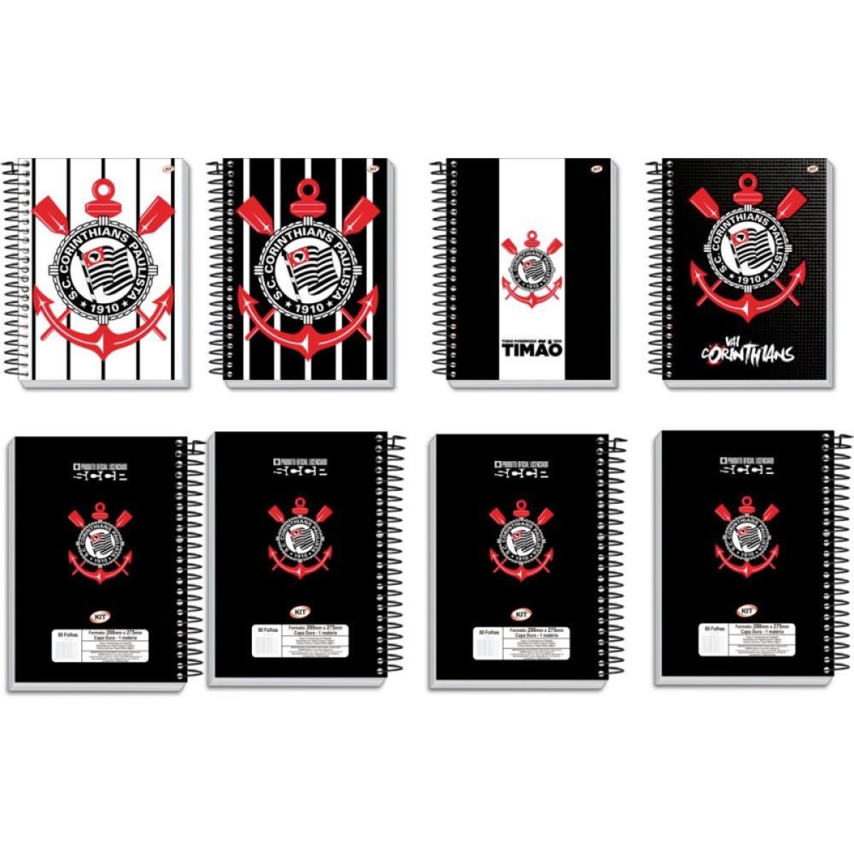 Caderno 10x1 Capa Dura Corinthians 160fls.